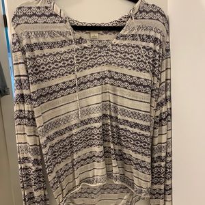Lucky brand tribal print blouse